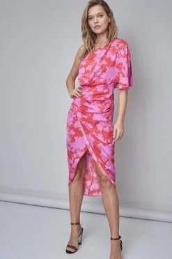 Do + Be Collection Fresh From LA DO & BE One Shoulder Print Dress