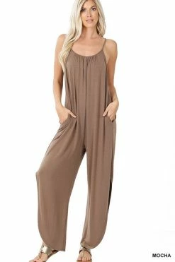 ZENANA Sleeveless Jumpsuit With Leg Slit Fresh From LA