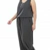 ZENANA Sleeveless Jogger Jumpsuit (Plus Size)