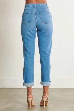 Vibrant M.i.U Medium VIBRANT MIU High Waisted Distressed Boyfriend Jean