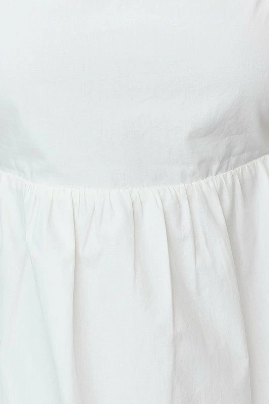 LE LIS Short Sleeve Back Tie Detail Babydoll Dress 16 LE LIS Short Sleeve Back Tie Detail Babydoll Dress