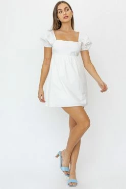 LE LIS Short Sleeve Back Tie Detail Babydoll Dress 22 LE LIS Short Sleeve Back Tie Detail Babydoll Dress