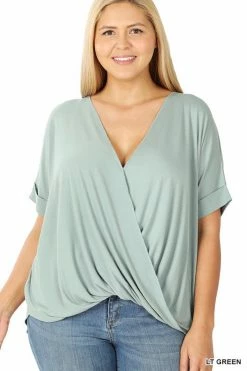 ZENANA Fresh From LA Rayon Crepe Layered Look Top (Plus Size) 17 ZENANA Fresh From LA Rayon Crepe Layered Look Top (Plus Size)