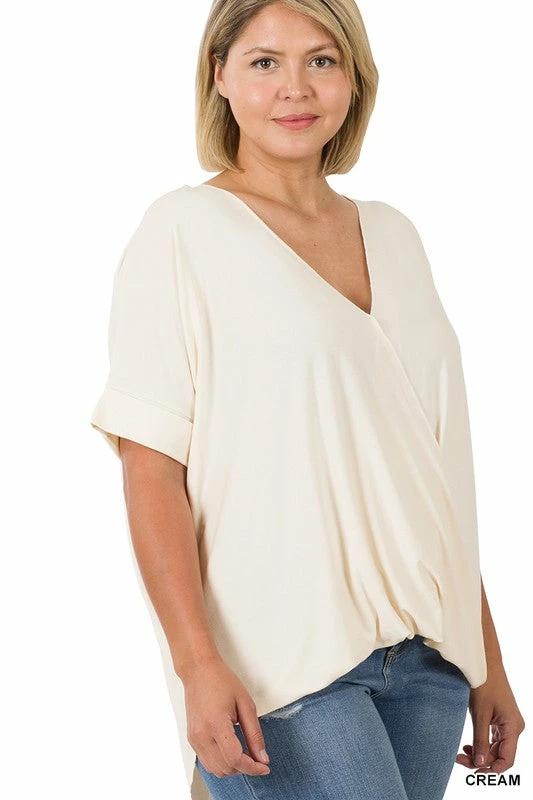 ZENANA Fresh From LA Rayon Crepe Layered Look Top (Plus Size) 7 ZENANA Fresh From LA Rayon Crepe Layered Look Top (Plus Size)