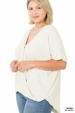 ZENANA Fresh From LA Rayon Crepe Layered Look Top (Plus Size) 14 ZENANA Fresh From LA Rayon Crepe Layered Look Top (Plus Size)