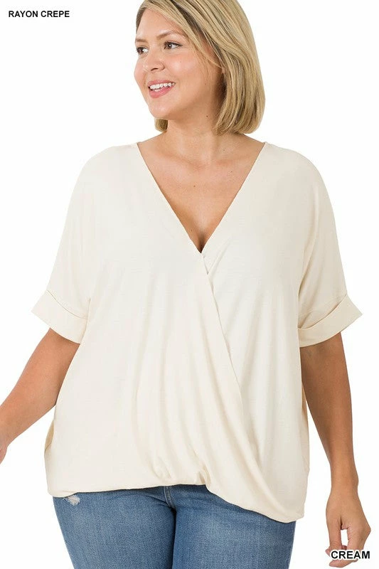 ZENANA Fresh From LA Rayon Crepe Layered Look Top (Plus Size) 11 ZENANA Fresh From LA Rayon Crepe Layered Look Top (Plus Size)
