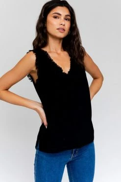 Gilli Edgy Frayed Sleeveless Top Fresh From LA