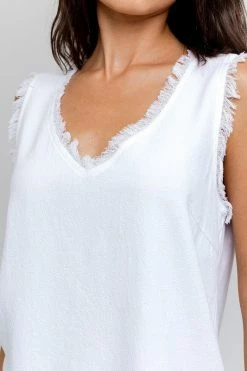 Gilli Edgy Frayed Sleeveless Top Fresh From LA