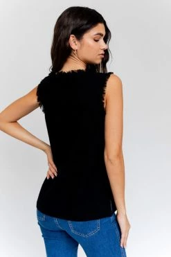 Gilli Edgy Frayed Sleeveless Top Fresh From LA