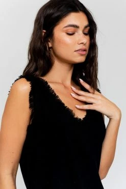 Gilli Edgy Frayed Sleeveless Top Fresh From LA