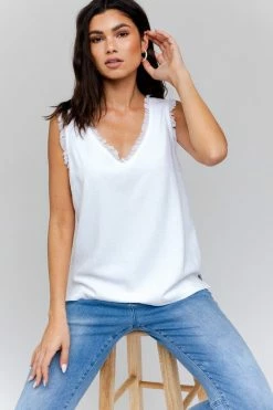 Gilli Edgy Frayed Sleeveless Top Fresh From LA