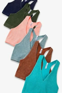 ZENANA FFLA Shine Bright Mineral Wash Crop Tops