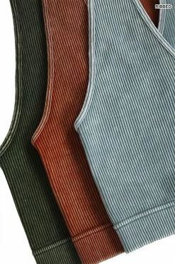 ZENANA FFLA Shine Bright Mineral Wash Crop Tops