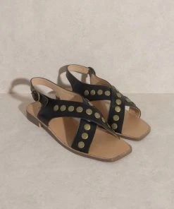 KKE Originals OASIS SOCIETY Kylie Studded Cross Band Sandal 24 KKE Originals OASIS SOCIETY Kylie Studded Cross Band Sandal