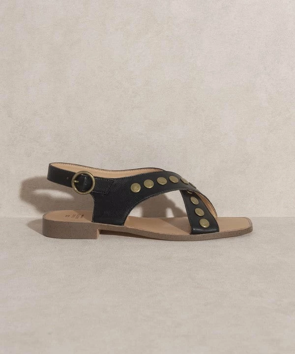 KKE Originals OASIS SOCIETY Kylie Studded Cross Band Sandal 10 KKE Originals OASIS SOCIETY Kylie Studded Cross Band Sandal