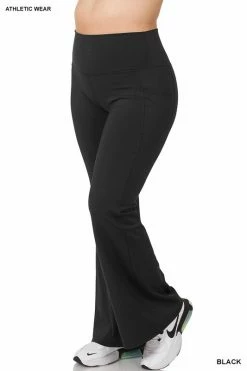 ZENANA Fresh From LA Yoga Flare Pants (Plus Size)