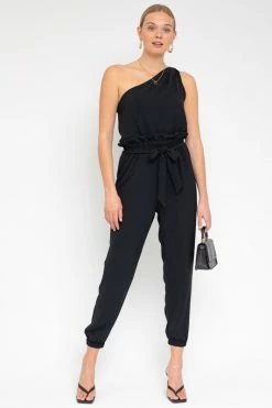 Gilli Fresh From LA One Shoulder Paperbag Jumpsuit