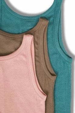 ZENANA Fresh From LA Rayon Ribbed Basic Tank Top