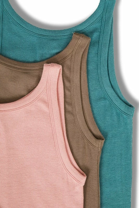 ZENANA Fresh From LA Rayon Ribbed Basic Tank Top 3 ZENANA Fresh From LA Rayon Ribbed Basic Tank Top