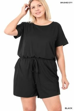 ZENANA All The Things Romper (Plus Size) Fresh From LA