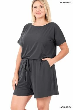 ZENANA All The Things Romper (Plus Size) Fresh From LA
