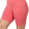 ZENANA Athletic High Rise Biker Shorts (Plus Size) Fresh From LA