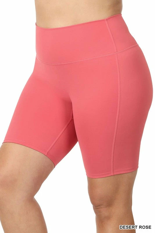 ZENANA Athletic High Rise Biker Shorts (Plus Size) Fresh From LA 3 ZENANA Athletic High Rise Biker Shorts (Plus Size) Fresh From LA