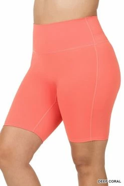 ZENANA Athletic High Rise Biker Shorts (Plus Size) Fresh From LA 24 ZENANA Athletic High Rise Biker Shorts (Plus Size) Fresh From LA