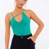 LE LIS Fresh From LA Asymmetrical Strap Bodysuit