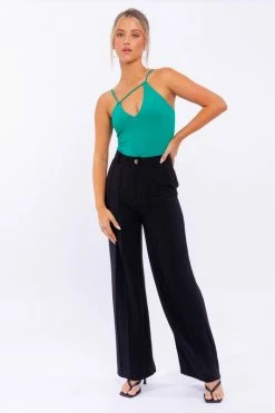 LE LIS Fresh From LA Asymmetrical Strap Bodysuit