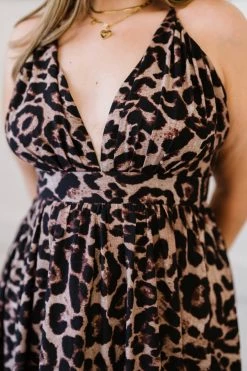 Trendsi Never Stop Leopard Maxi Dress