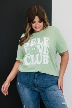 Trendsi Self Love Club Graphic Tee - Lime Fresh From LA