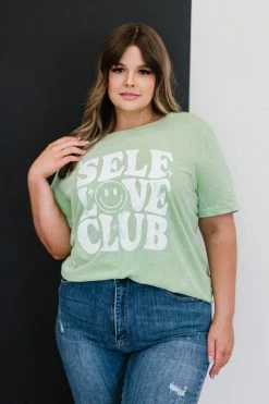 Trendsi Self Love Club Graphic Tee - Lime Fresh From LA