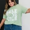 Trendsi Self Love Club Graphic Tee - Lime Fresh From LA 2 Trendsi Self Love Club Graphic Tee - Lime Fresh From LA