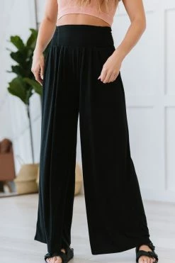 Trendsi Easy Breezy Palazzo Pants In Black