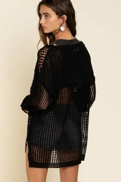 POL Oversized Sheer Pullover Sweater Fresh From LA