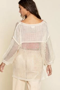 POL Oversized Sheer Pullover Sweater Fresh From LA