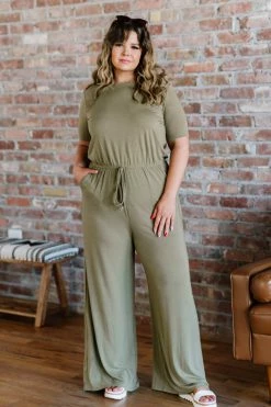 Trendsi Good News Jumpsuit In Khaki Fresh From LA