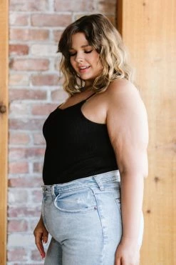 Trendsi Laced-Up Luxe Ribbed Bodysuit