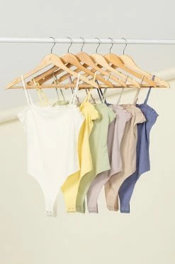 HYFVE Fresh From LA XOXO Basic Ruffle Trim Bodysuit