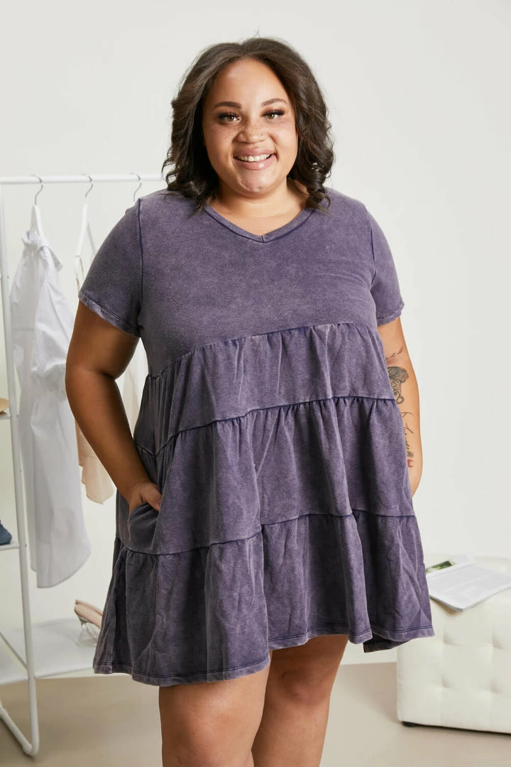 Trendsi Breathtaking Views Tiered Mini Dress - Navy Fresh From LA 3 Trendsi Breathtaking Views Tiered Mini Dress - Navy Fresh From LA