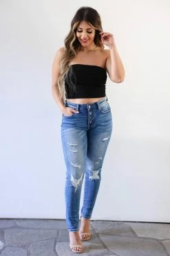 Active Basic Basics Like Magic Basic Strapless Crop Tops