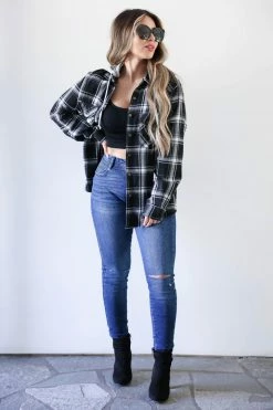 KAN CAN Nora High Rise Skinny Jeans - Dark Wash