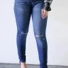 KAN CAN Nora High Rise Skinny Jeans - Dark Wash