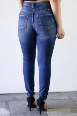 KAN CAN Nora High Rise Skinny Jeans - Dark Wash