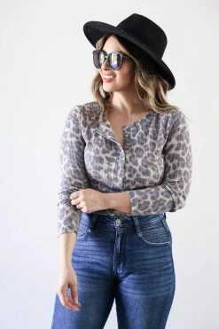 MA-01 CBRAND Keeping It 100 Long Sleeve Top - Leopard