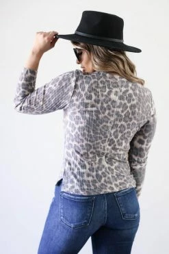 MA-01 CBRAND Keeping It 100 Long Sleeve Top - Leopard