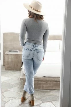 Kan Can Jade Midrise Boyfriend Jeans - Light Wash
