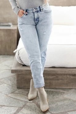 Kan Can Jade Midrise Boyfriend Jeans - Light Wash