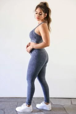 Mono B Leggings Keep It Moving Activewear- Grey